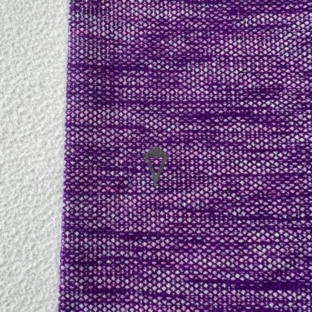 Ivivva By Lululemon Girl Purple Dot Print Rhythmic 17” Crop Legging Youth 12